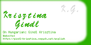 krisztina gindl business card